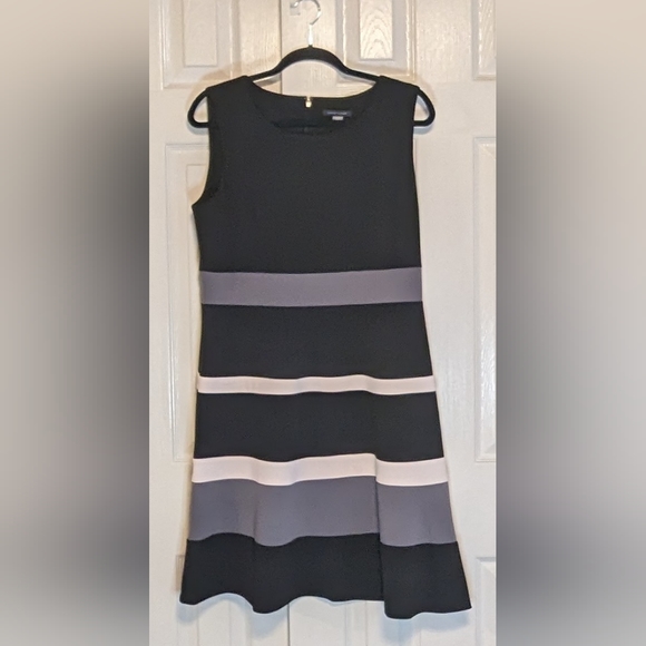 Tommy Hilfiger Black and Gray Striped Dress - Picture 1 of 8